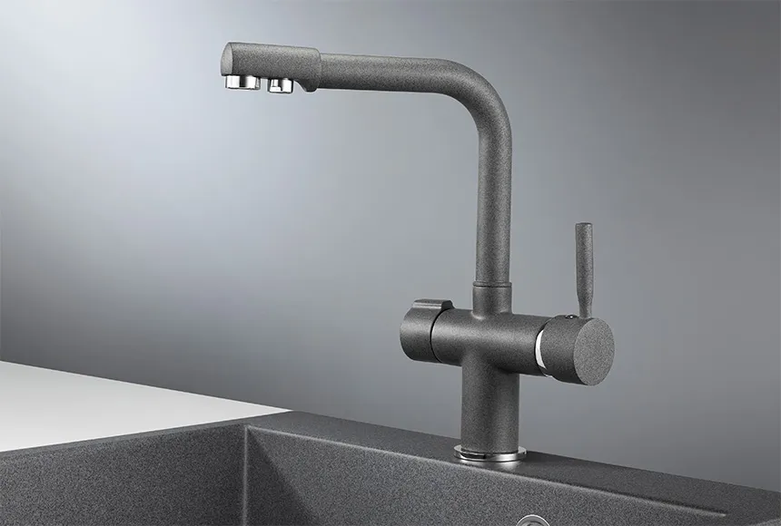 2088, ГРАФИТ (ЧЁРНО-СЕРЫЙ), СМЕСИТЕЛЬ КУХОННЫЙ