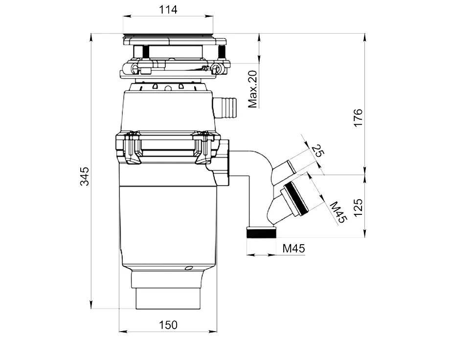 Измельчитель пищевых отходов Granula R600